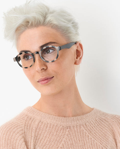 OjeOje K Clear lens glasses - zebra/black